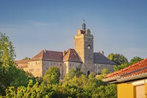 Fortification In Europe Drucke: Medieval castle, surrounded by trees