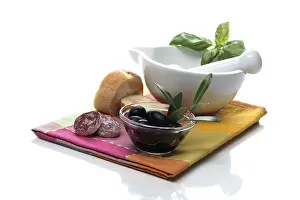 Tabletop Food Photography Drucke: Mediterranean snack