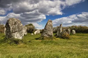 Kerzerho France Drucke: Megalithic stone rows from Kerzerho