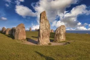 Ancient Civilization Europe Drucke: Megalithic stone setting Ales Stenar