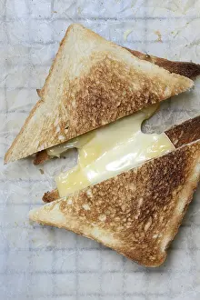 Melted Cheese Drucke: Melted processed cheese with toast