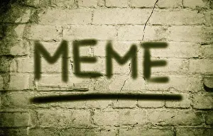 Symbolic Picture Meaning Drucke: Meme Concept