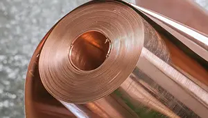 Metal Processing Factory Drucke: Metal, copper, copper sheet on rolls for further processing