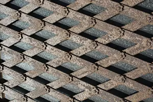 Deserted Metal Surface Drucke: Metal surface as a background texture pattern