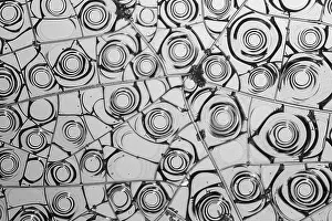 Close Up View Drucke: Microscopic detail of some dried egg white in grey back