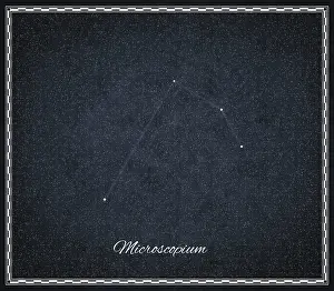 Star Cluster Deep Space Drucke: Microscopium star constellation