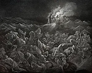 Historical Military Battles Drucke: The Midianites Put to Flight, Old Testament