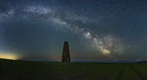 Milky Way Galaxy View Drucke: Milky Way over The Daymark, Devon