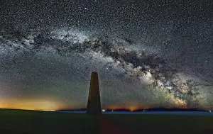 Milky Way Galaxy View Drucke: Milky Way over The Daymark, Devon
