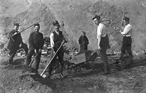 Power Generation History Drucke: Mining, coalmining workers, 1920s