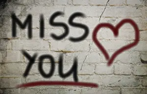 Desolate Landscape Drucke: Miss You Concept