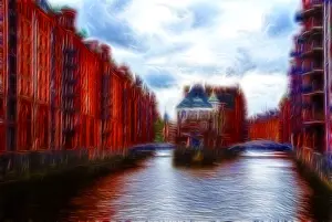 Drucke von Burg im Moor von Hamburg Hamburg Drucke: Burg im Moor von Hamburg