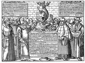 Central Europe Depiction Drucke: Mockery of the Interim, Leipzig Article