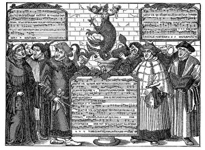 Historical Xylograph Art Drucke: The mocking song on the interim