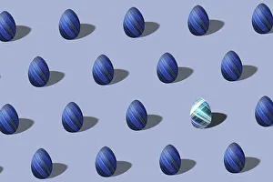 Traditional Easter Symbols Drucke: Modern Colorful Easter egg pattern made