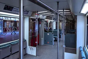 Public Transportation In Europe Drucke: Modern compartments of the Berlin S-Bahn