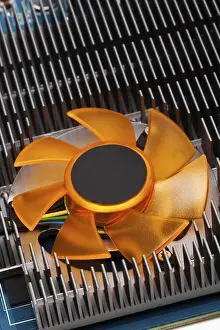 Modern Computer Hardware Drucke: Modern computer graphics card close up