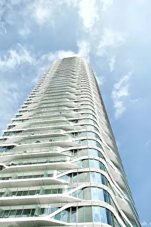 Contemporary Scandinavian Architecture Drucke: Modern Skyscraper in Aarhus Denmark