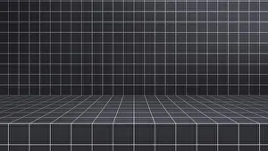 Studio Shot Copy Space Drucke: Empty modern studio table room background