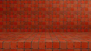 Empty Studio Background Drucke: Empty modern studio table room background
