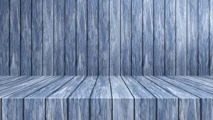 Empty Studio Background Drucke: Empty modern studio table room background