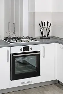 Black And White Interior Drucke: Modern white and black kitchen
