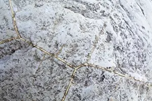 New Zealand Geology Drucke: Moeraki Boulder, detail of the stone structure