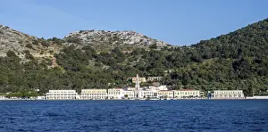 Dodecanese Islands Greece Drucke: Monastery of the Archangel Panormitis