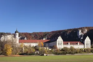 Swabian Alb Germany Drucke: Monastery Beuron, Natural Park Upper Danube