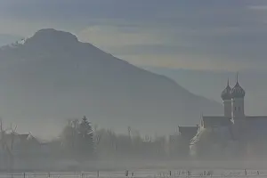 Alpine Foothills Scenery Germany Drucke: Monastery in the morning light