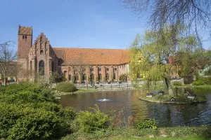 Skane County Landmark Drucke: The monastery in Ystad, built in 1267