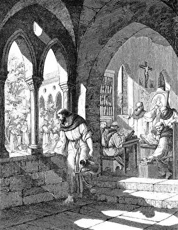 Catholic Tradition Drucke: The monastic life of monks at work