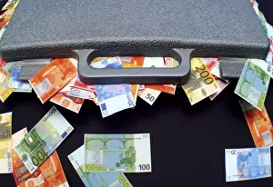 Euro Banknote Image Drucke: Money case