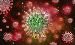 Gerahmter Druck : Affenpoxvirus, Hintergrund des Affenpoxvirus. Gerahmter Druck : Affenpoxvirus, Hintergrund des Affenpoxvirus.