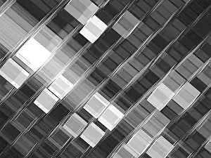 Digitale Kunst Drucke: Monochromer Technologie-Hintergrund - abstrakte computer-generierte Abbildung.