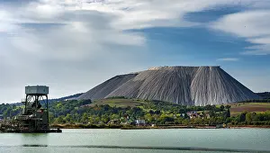 Central Europe Industrial Site Drucke: The Monte Kali tailings pile in Thuringia