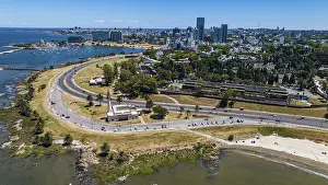 Montevideo Drucke: Panorama von Montevideo, Uruguay