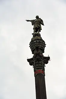 Dark Atmosphere Photography Drucke: Monument to Christopher Columbus