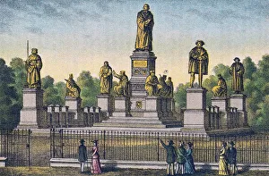 Martin Luther Statue Germany Drucke: The Monument to the Reformation