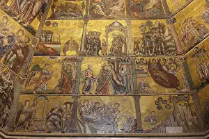 European Sacred Building Drucke: The mosaic ceiling in the baptistry of St