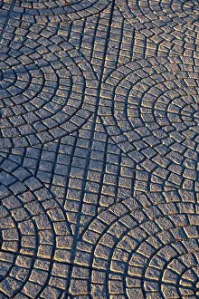 Street Scene Photography Drucke: Mosaic detail of a sidewalk