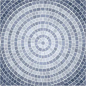Colorful Interior Design Drucke: Mosaic tile vector template, seamless pattern