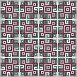 Mosaic Tiles Background Drucke: Mosaic tiles background, seamless vector pattern