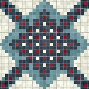 Mosaic Tile Background Drucke: Mosaic tiles background, seamless vector pattern