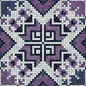 Mosaic Tiles Background Drucke: Mosaic tiles background, seamless vector pattern