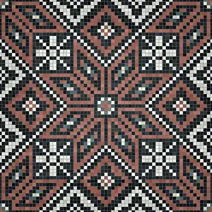 Mosaic Tiles Background Drucke: Mosaic tiles background, seamless vector pattern