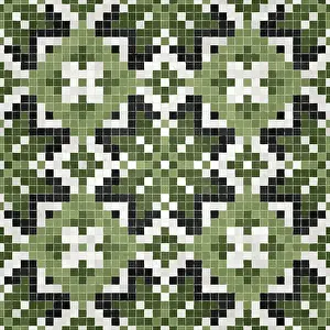 Mosaic Tile Background Drucke: Mosaic tiles background, seamless vector pattern