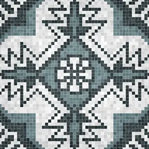 Mosaic Tile Background Drucke: Mosaic tiles background, seamless vector pattern