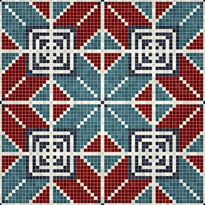 Mosaic Tiles Background Drucke: Mosaic tiles background, seamless vector pattern