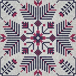Mosaic Tiles Background Drucke: Mosaic tiles background, seamless vector pattern